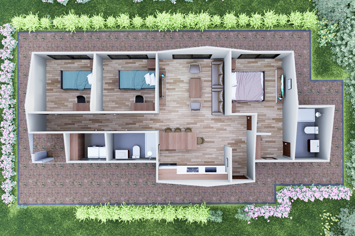 Cenital Casa 80m Propuesta 2